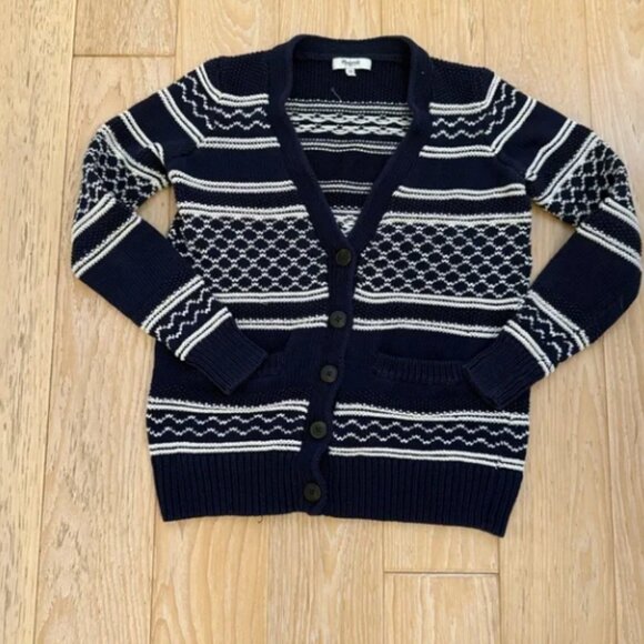 Madewell womens chunky knit cardigan size XS relaxed fit old money - Picture 1 of 4